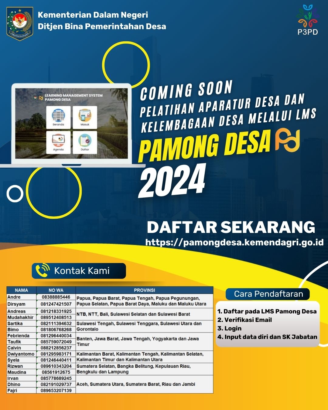 Pelatihan Aparatur Desa dan Kelembagaan Desa Melalui LMS Pamong Desa 2024